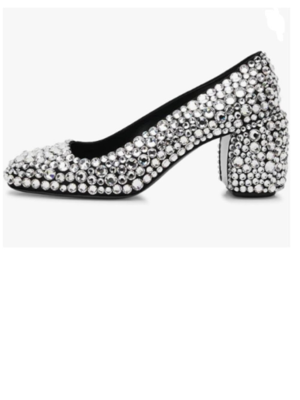 Maiyang Silver Studded Sparkling Rhinestone Slip on Pump Square Toe Special Shoe